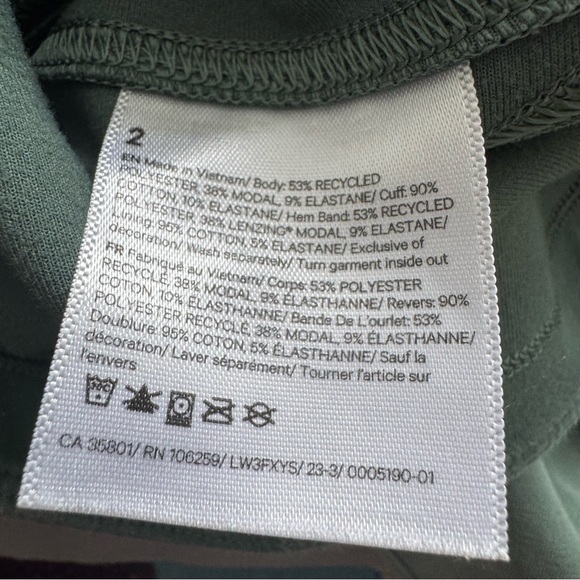 Lululemon Brushed Softstreme Green Zip-Up Jacket 2 Smoked Spruce - Picture 7 of 7